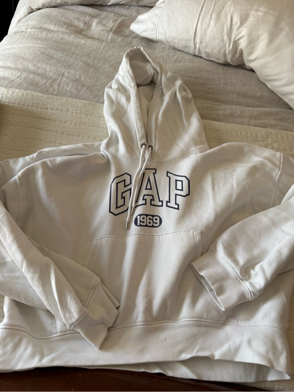 Gap cotton cropped hoodie sweatshirt